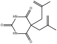 5,5-ビス(2-メチル-2-プロペニル)バルビツル酸 化学構造式