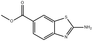 2-アミノ-1,3-ベンゾチアゾール-6-カルボン酸メチル 化学構造式
