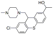 7-Chloro-2-(1-hydroxyethyl)-9-[(4-methylpiperazino)methyl]-9H-thioxanthene Struktur
