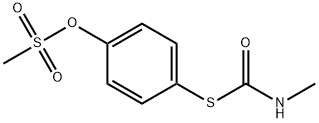 N-メチルチオカルバミド酸S-[4-(メチルスルホニルオキシ)フェニル] 化学構造式