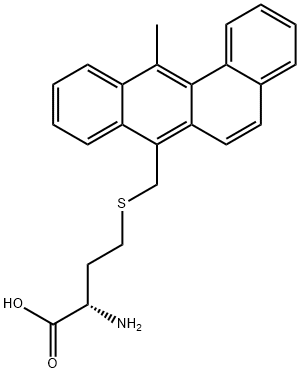 2-アミノ-4-[(12-メチルベンゾ[a]アントラセン-7-イルメチル)チオ]酪酸 化学構造式