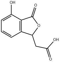 1,3-Dihydro-4-hydroxy-3-oxoisobenzofuran-1-acetic acid Structure