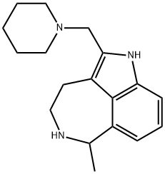 3,4,5,6-Tetrahydro-6-methyl-2-piperidinomethyl-1H-azepino[5,4,3-cd]indole Structure