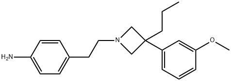 4-[2-[3-(m-Methoxyphenyl)-3-propyl-1-azetidinyl]ethyl]aniline Struktur