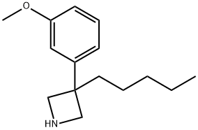 3-(m-メトキシフェニル)-3-ペンチルアゼチジン 化学構造式
