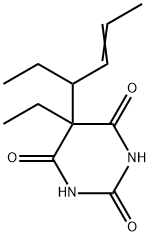 5-Ethyl-5-(1-ethyl-2-butenyl)-2,4,6(1H,3H,5H)-pyrimidinetrione Struktur