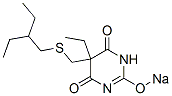 5-Ethyl-5-[(2-ethylbutyl)thiomethyl]-2-sodiooxy-4,6(1H,5H)-pyrimidinedione Struktur