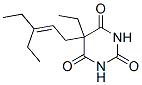 5-エチル-5-(3-エチル-2-ペンテニル)-2,4,6(1H,3H,5H)-ピリミジントリオン 化学構造式