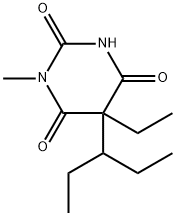 5-Ethyl-5-(1-ethylpropyl)-1-methylbarbituric acid Struktur