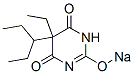5-Ethyl-5-(1-ethylpropyl)-2-sodiooxy-4,6(1H,5H)-pyrimidinedione Struktur