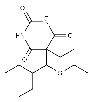 5-Ethyl-5-[1-(ethylthio)-2-ethylbutyl]-2-sodiooxy-4,6(1H,5H)-pyrimidinedione 结构式