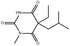 5-エチル-5-イソブチル-1-メチル-2,4,6(1H,3H,5H)-ピリミジントリオン 化学構造式