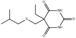 5-Ethyl-5-(isobutylthiomethyl)-2-sodiooxy-4,6(1H,5H)-pyrimidinedione Struktur