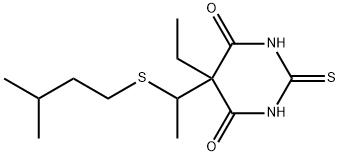 5-Ethyl-5-[1-(isopentylthio)ethyl]-2-sodiothio-4,6(1H,5H)-pyrimidinedione Structure