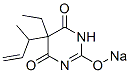 5-Ethyl-5-(1-methyl-2-propenyl)-2-sodiooxy-4,6(1H,5H)-pyrimidinedione Struktur