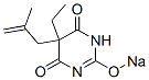 5-Ethyl-5-(2-methyl-2-propenyl)-2-sodiooxy-4,6(1H,5H)-pyrimidinedione Structure
