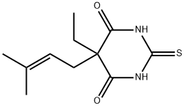 5-Ethyl-2,3-dihydro-5-(3-methyl-2-butenyl)-2-thioxo-4,6(1H,5H)-pyrimidinedione 结构式