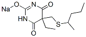 5-Ethyl-5-[(1-methylbutyl)thiomethyl]-2-sodiooxy-4,6(1H,5H)-pyrimidinedione Structure
