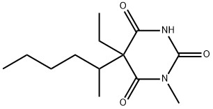 5-Ethyl-1-methyl-5-(1-methylpentyl)barbituric acid Struktur