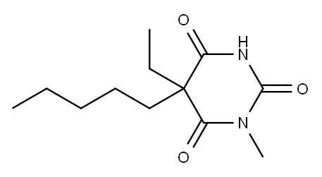 5-Ethyl-1-methyl-5-pentylbarbituric acid Struktur