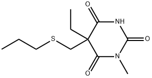 5-Ethyl-1-methyl-5-(propylthiomethyl)-2-sodiooxy-4,6(1H,5H)-pyrimidinedione 结构式