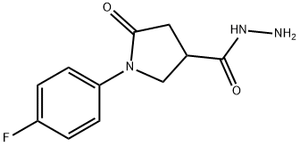 1-(4-Fluorophenyl)-5-oxopyrrolidine-3-carbohydrazide Struktur