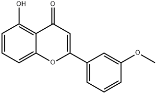 5-HYDROXY-3'-METHOXYFLAVONE 化学構造式