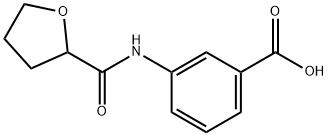 3-[(テトラヒドロ-2-フラニルカルボニル)アミノ]安息香酸 化学構造式