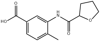 Benzoic acid, 4-methyl-3-[[(tetrahydro-2-furanyl)carbonyl]amino]- (9CI) Struktur
