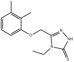 5-((2,3-二甲基苯氧基)甲基)-4-乙基-4H-1,2,4-三唑-3-硫醇 结构式