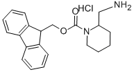 2-アミノメチル-1-N-FMOC-ピペリジン塩酸塩 化学構造式