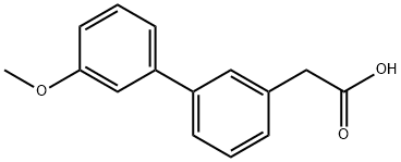 2-(3'-甲氧基-[1,1'-联苯]-3-基)乙酸 结构式