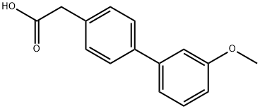 4-BIPHENYL-(3'-METHOXY)ACETIC ACID
 Struktur