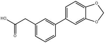 2-(3-(苯并[D][1,3]二氧杂-5-基)苯基)乙酸, 669713-75-1, 结构式