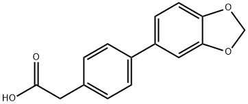 4-BIPHENYL-[1,3]DIOXOL-5-YL-ACETIC ACID
 Structure