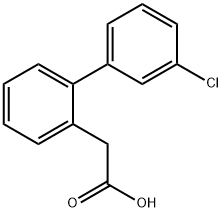 2-BIPHENYL-3'-CHLORO-ACETIC ACID
 Structure