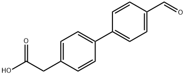 4-BIPHENYL-4'-FORMYL-ACETIC ACID
 Structure