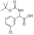 N-BOC-(3'-クロロフェニル)グリシン 化学構造式