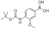 4-N-Boc-amino-3-methoxyphenylboronic acid Struktur