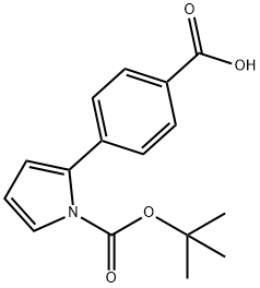 4-(2'-N-BOC-吡咯)苯甲酸 结构式