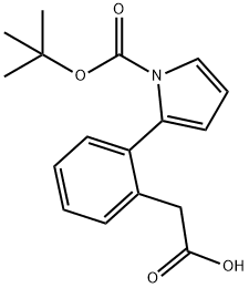 2-(2'-N-BOC-PYRROLE)PHENYLACETIC ACID
 Struktur