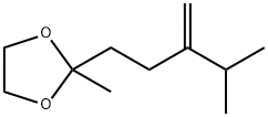 2-Methyl-2-(4-methyl-3-methylenepentyl)-1,3-dioxolane 结构式