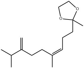 2-[(Z)-4,8-Dimethyl-7-methylene-3-nonenyl]-2-methyl-1,3-dioxolane Struktur