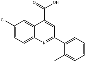 6-CHLORO-2-(2-METHYLPHENYL)QUINOLINE-4-CARBOXYLICACID Structure