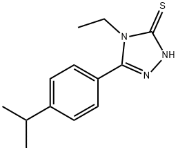 4-エチル-5-(4-イソプロピルフェニル)-4H-1,2,4-トリアゾール-3-チオール 化学構造式