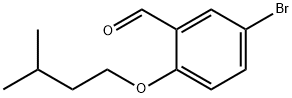 5-ブロモ-2-(3-メチルブトキシ)ベンズアルデヒド 化学構造式