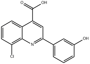8-氯-2-(3-羟苯基)-喹啉-4-羧酸 结构式