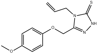 4-アリル-5-[(4-メトキシフェノキシ)メチル]-4H-1,2,4-トリアゾール-3-チオール 化学構造式