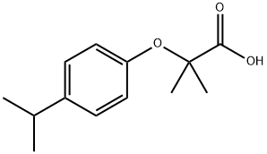2-(4-イソプロピルフェノキシ)-2-メチルプロパン酸 化学構造式