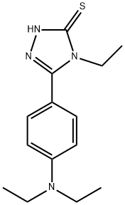 5-[4-(ジエチルアミノ)フェニル]-4-エチル-4H-1,2,4-トリアゾール-3-チオール 化学構造式
